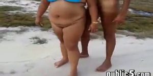 BBW Fucked Outside At The Beach