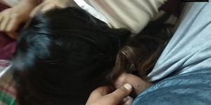 Thick Hairjob - Long Haired Brunette Hairjob