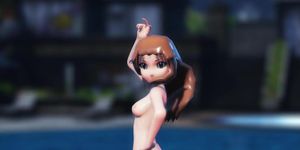 Pokegirl Leaf sexy bikini dance and gets fucked afterwards (Pokemon)