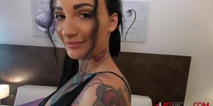 Busty Tattooed Adel Asanti Has Her Holes Stretched Wide