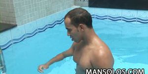 MAN SOLOS - Yago Ribeiro - Hunky Latino Jerking His Thick Penis