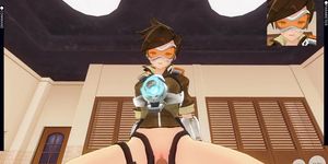 3D HENTAI POV Overwatch Tracer rides your cock