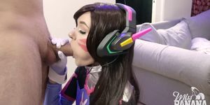 D.Va plays with dick and gets fucked!