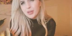 Hot blondie teases cocks in private show