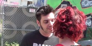 UPLOADYOURPORN - Redhead slut picked up and fucked hard