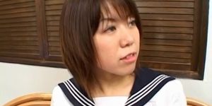 ALL JAPANESE PASS - Ai Kazumi in school uniform sucks cock