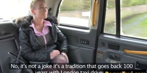Czech taxi amateur sucking cabbies dick