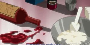 Hete anime babe ingeschakeld na het drinken van ritten schacht - video 1
