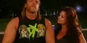 Triple H & Candice Michelle funny backstage of WWE