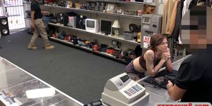 Big breasts tattooed woman gets nailed hard by pawn man