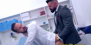 MEN PLAYING - Classy doctor gives thorough anal examination to patient
