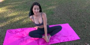 Reality Kings - Arias shows off her hot yoga pussy