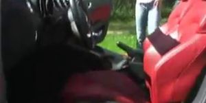 Dirty Girl Masturbating In A Car