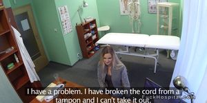 Natural blonde patient fucks doctor in his office