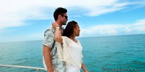 Dude cheating wife with ebony captain (Charles Dera, Skyler Nicole)