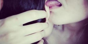 ASMR Ear Licking Kisses Breath Mouth sounds my girlfriend’s