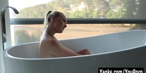 Horny Kim Masturbating In Bath Tube