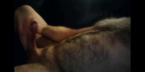 Massive mature uncut cumshot