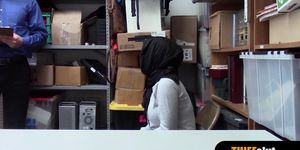 Cute muslim shoplifter gets fucked by a horny mall cop