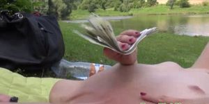 Real pulled euro giving blowjob - video 1