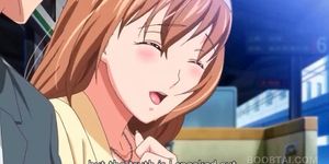 Redhead anime school doll seducing her cute teacher