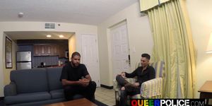 Cop lures a gay slut into his bait apartment to get drilled hard