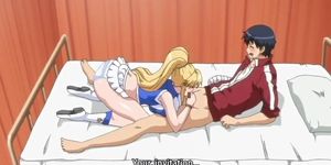Busty women screw their partner while he's in the infirmary  Anime hentai