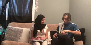 Mia Khalifa Look A Like In Interracial Sex Tape With Big Cock Screams Loud