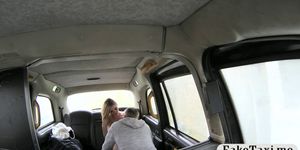 Massve boobs passenger banged in the cab