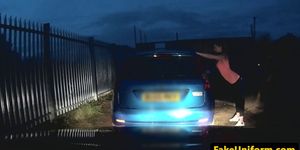 Busty UK milf fucked by uniformed cop