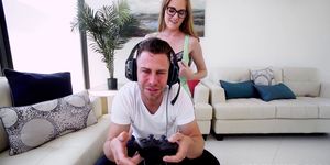 Miley Cole In Play Real Game With BF