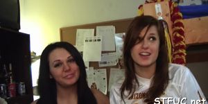 Intriguing fellatio with babes - video 32