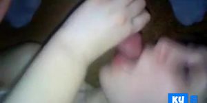 Russian whore licked ass and sucked cock Cum in mouth