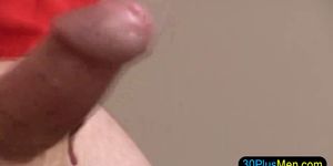 Horny solo guy jerks and cums