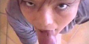 Wild asian enjoy the cock in her mouth