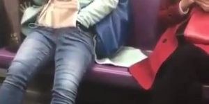 Asian Girl Fingering in train