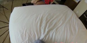 Real teen doggystyled after sucking in POV