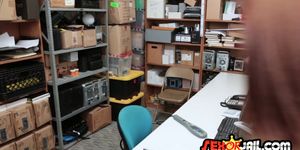 Hammering shoplifter Pornstar on the desk (Jaycee Starr)
