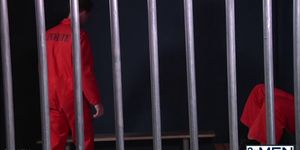 Hunk cellmate releases jizz (Roman Todd, Travis Stevens)