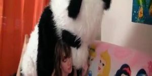 Panda Pumps Her From Behind And Gives Big Facial