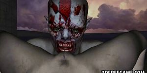 3D cartoon zombie babe getting licked and fucked - video 1