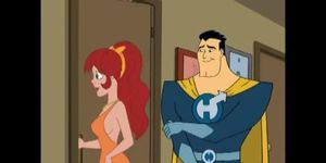 Superman BLOWJOB - Princess Clara cousin, DRAWN TOGETHER cartoon oralsex, girl licks SUPERMAN penis