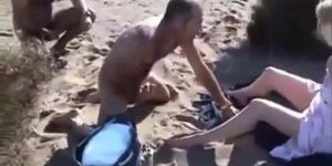 Beach Fap to Stranger Pussy Flasher