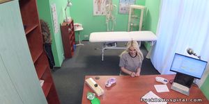 Doctor bangs wet pussy blonde patient