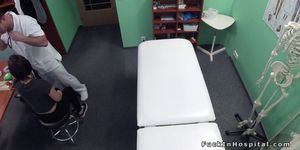 Doctor fucking medicine student in office