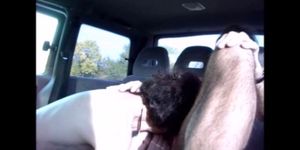 hard fuck and moanings in a van