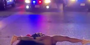 Bratty Ebony Slut Twerking For White Cops Viewing Pleasure  #BlueBonersMatter