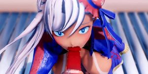 MMD Miyamoto Musashi Berserker give you a blowjob than cumshot (Submitted by EverWhite)