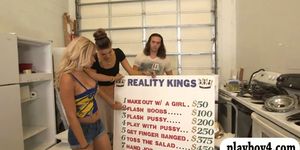 Busty blonde babe pounded for some money