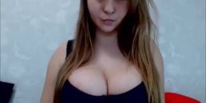 Cute chubby teen with big tits masturbating